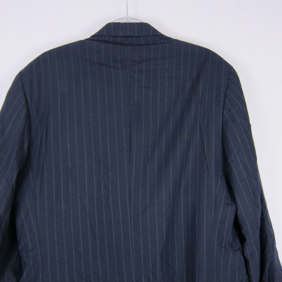 Brooks Brothers Suit Mens 43L Navy BrooksEase Wool 2 Button Two Piece Set Stripe - Picture 9 of 16